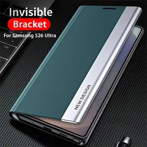 Luxury Leather Flip Stand Case for Samsung Galaxy S26/S25/S24 Series Ultra/Plus/FE
