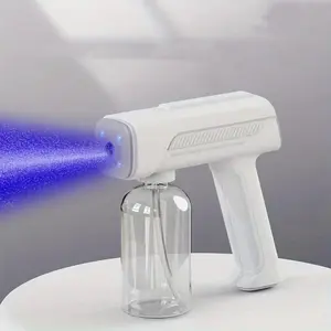 USB Rechargeable Blue Light Electric Spray Gun, Portable Handheld Disinfection Mist Sprayer, Home Hygiene, Gardening, Battery Powered