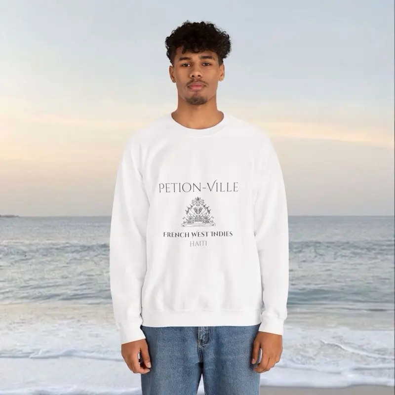Petion-ville Haiti Crewneck Sweatshirt, Unisex Sweatshirt, Heavy Blend Sweater, Crewneck Jumper, Haitian Clothing, Gift for Travelers