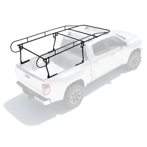 Garvee Universal Adjustable Truck Bed Rack - Heavy-Duty Steel Ladder Rack for Full-Size Trucks, Supports up to 1000LBS, No Drilling Required, Durable and Easy to Install