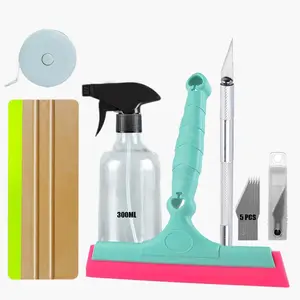 Window Tint Film Installation Tool Kit, Window Tint Film Applicator Tool Kit, Including Scraper, Removable Knife & Spray Bottle, Window Film Installation Tool, Handheld Sprayer