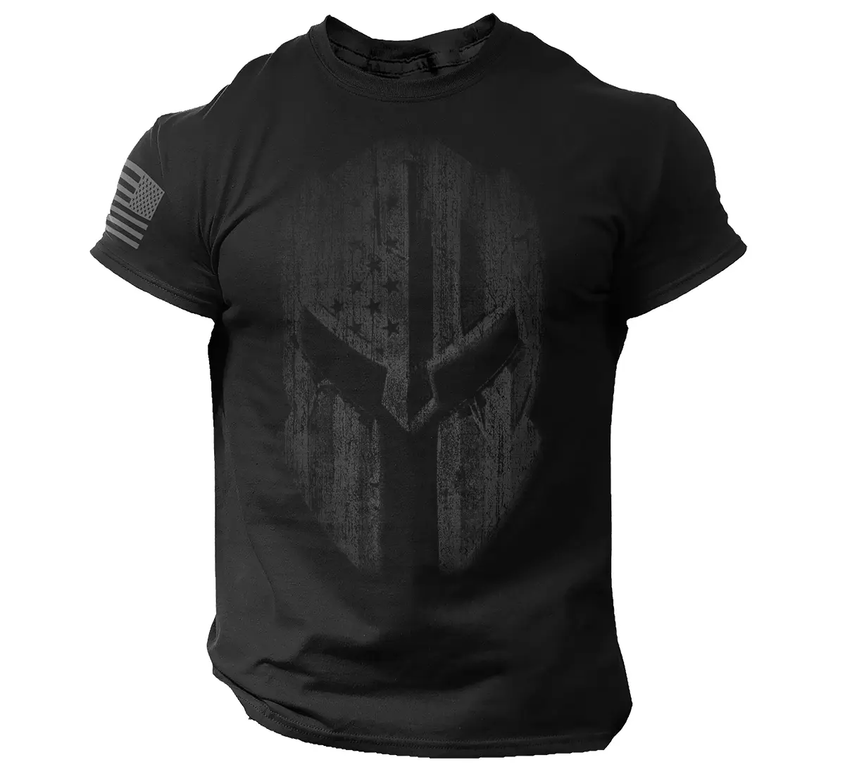 American Spartan Patriotic USA Flag Viking Men's T Shirt Casual Cotton