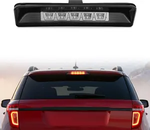 Nilight Brighter 5-LED Built-in PC Lens High-Mount 3rd Brake Light - Smoked Lens, Plug-and-Play Rear Center Cab Lamp, Car Accessories, Auto Parts Accessories Compatible with 2011-2015 U502 Series Van SUV