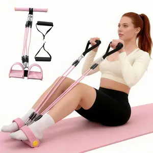 Relife Sports Upgraded Adjustable Elasticity Pedal Resistance Bands with Handles, Manual Tension Training Pedal, Multifunction Pedal Resistance Band Elastic Pull Rope Fitness, Full-Body Workout at Home Gym, Exercise Sit-up, Yoga