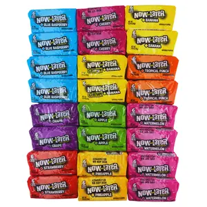 Now and Later Candy Variety Pack of 24 Boxes 144 Pieces Total Fruity Flavors Including Cherry Watermelon Apple Banana Pineapple Strawberry Blue Sour Raspberry