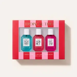 Odosbeauty Brooke Ellina Tropical Trio Eau De Parfum Set -  Layering Combo 3x30ml Bottles (Tropical Summer, Guava Sorbet, Lychee Nectar) with Pineapple, Vanilla, Guava, Lychee, Sandalwood Notes, Confidence Booster, Vacation Scent