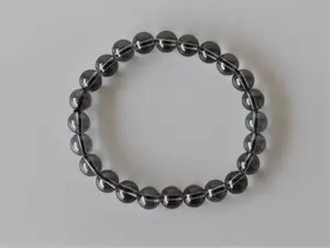 Aura Quartz Smokey Quartz  Bracelet- grounded protected and lifted by illuminated light Amethyst Crystal Bracelets 8mm