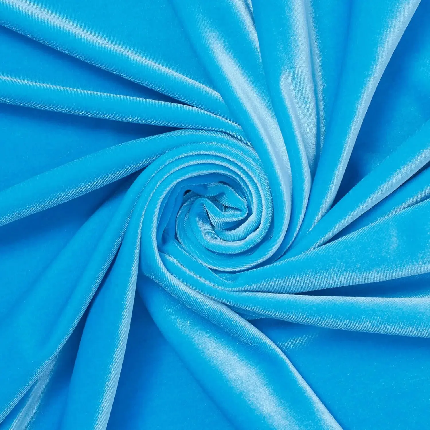 Agave Turquoise Stretch Velvet Fabric by the Yard | 60/61″