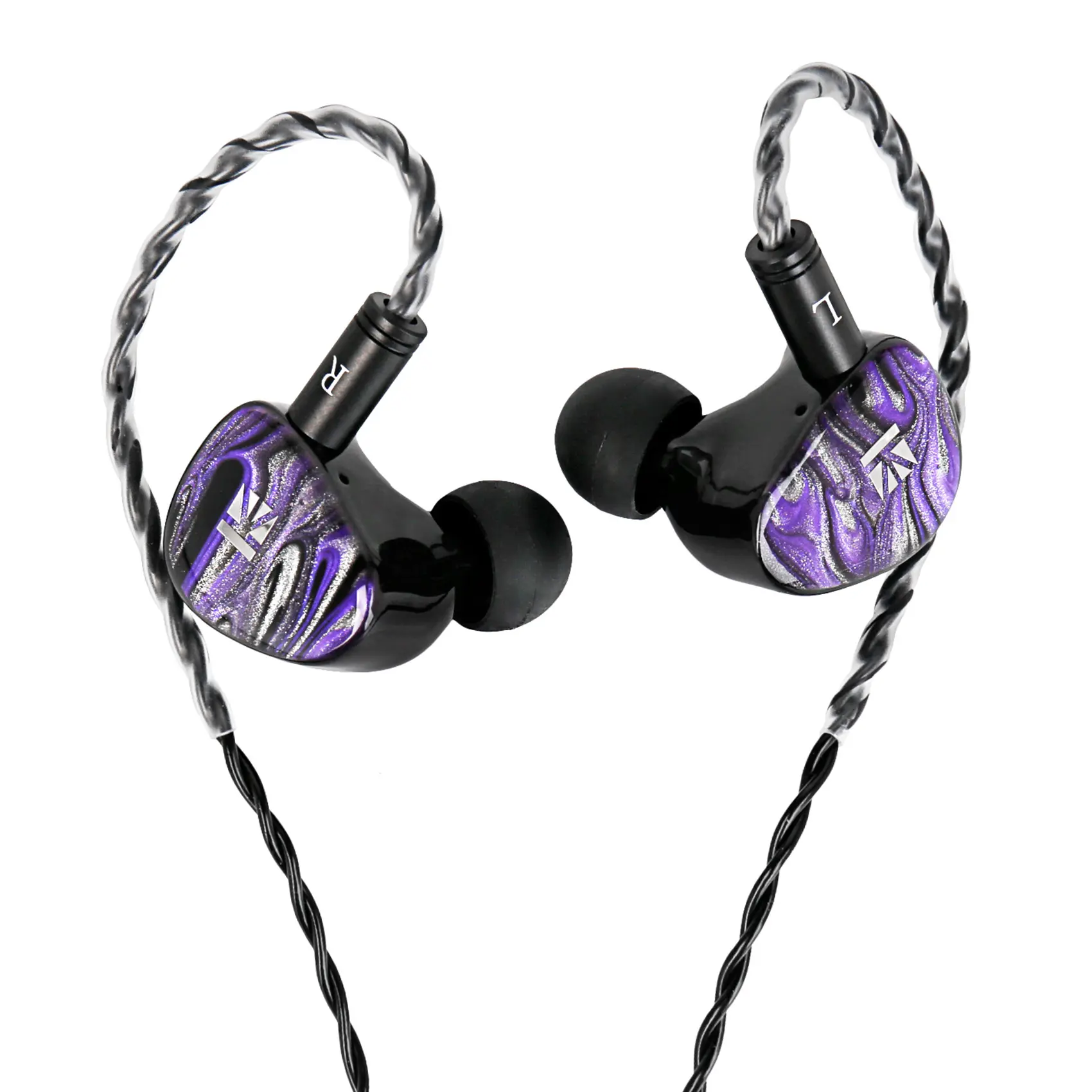 KBEAR Alkaid KB03 in Ear Monitor Headphones, Wired Gaming Earbuds 1DD 1BA 1Bone Conduction Hybrid Dynamic Driver IEM Earphones, Beryllium-Coated Dynamic, 3D Printed Resin Cavity in Ear Monitor for Musician, In Ear Headset