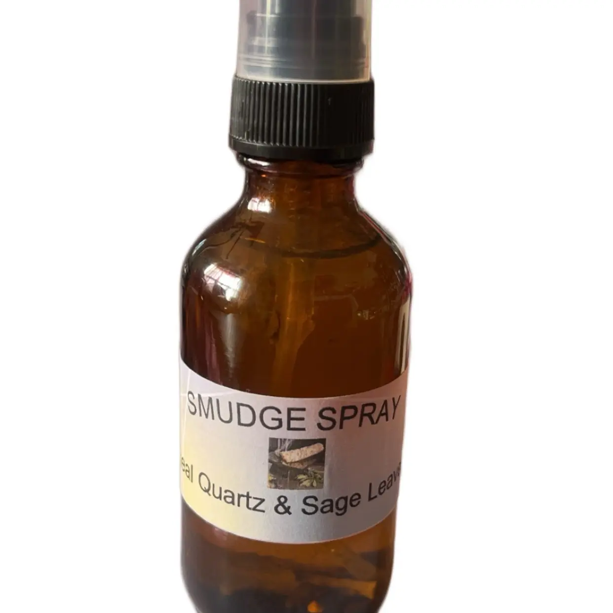 Sage Smudge Spray for Home - Natural Cleansing and Purification - Clear Quartz Crystal Aroma