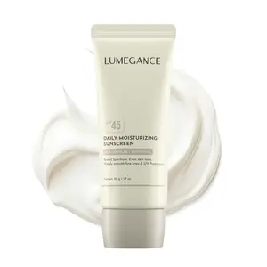 LUMEGANCE SPF 45 Daily Moisturizing Sunscreen – Lightweight Korean Face Sunscreen with Cica & Panthenol – Broad Spectrum UV Protection, No White Cast – Sensitive Skin – 1.7 oz