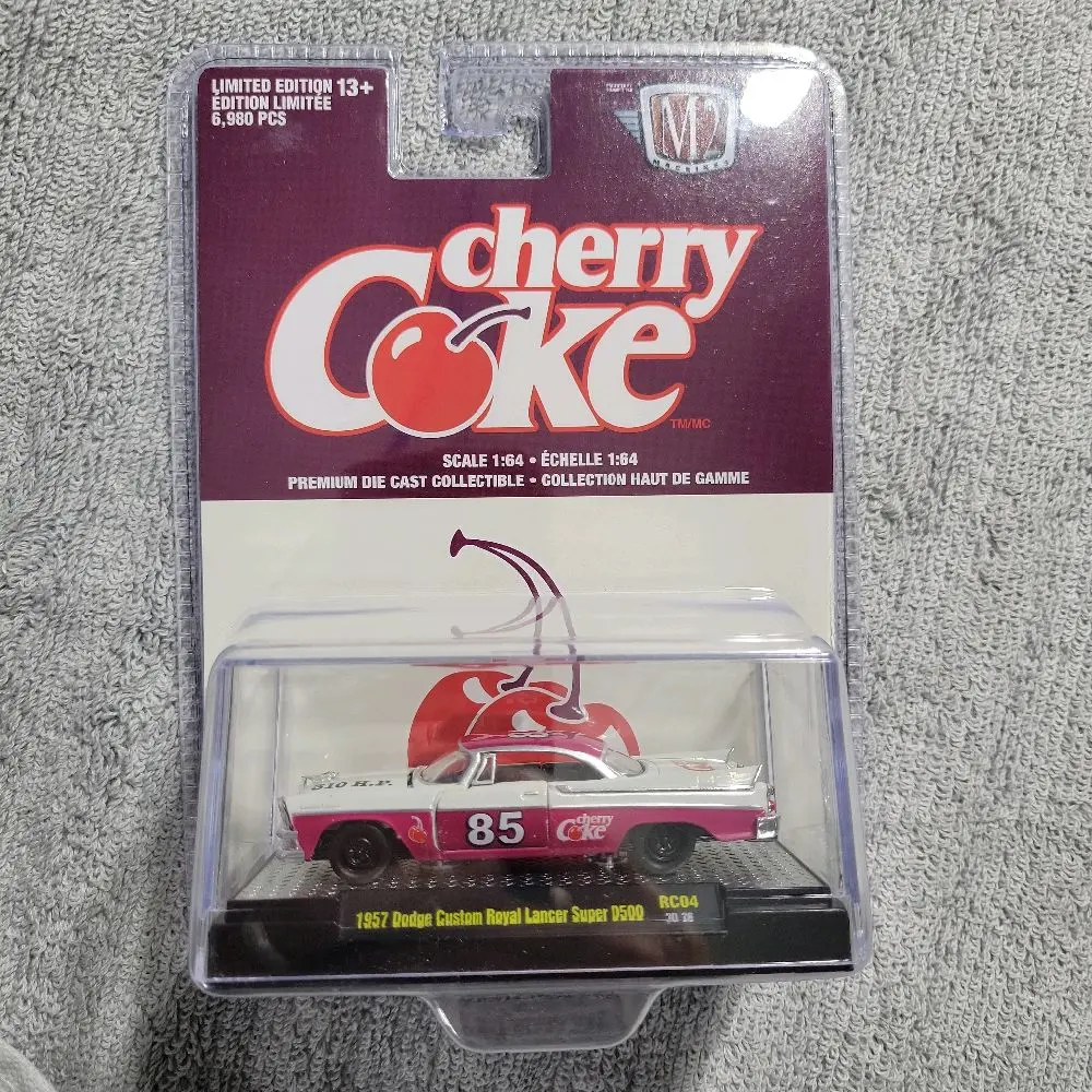 M2 1957 Dodge Custom Royal Lancer Super D500 1/64 Diecast Car Cherry Coke Edition