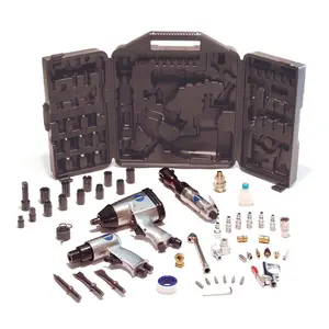 212 MAIN Deluxe 50-Piece Pneumatic Tool Kit with Portable Tool Box, Ratchet Set, Impact Wrench – Ideal for Hardware Applications, Bolt Removal