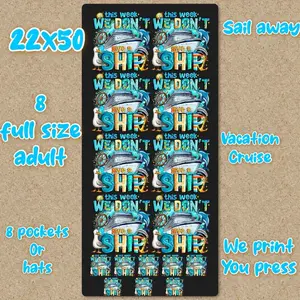 Cruise vacation DTF direct to film sail away