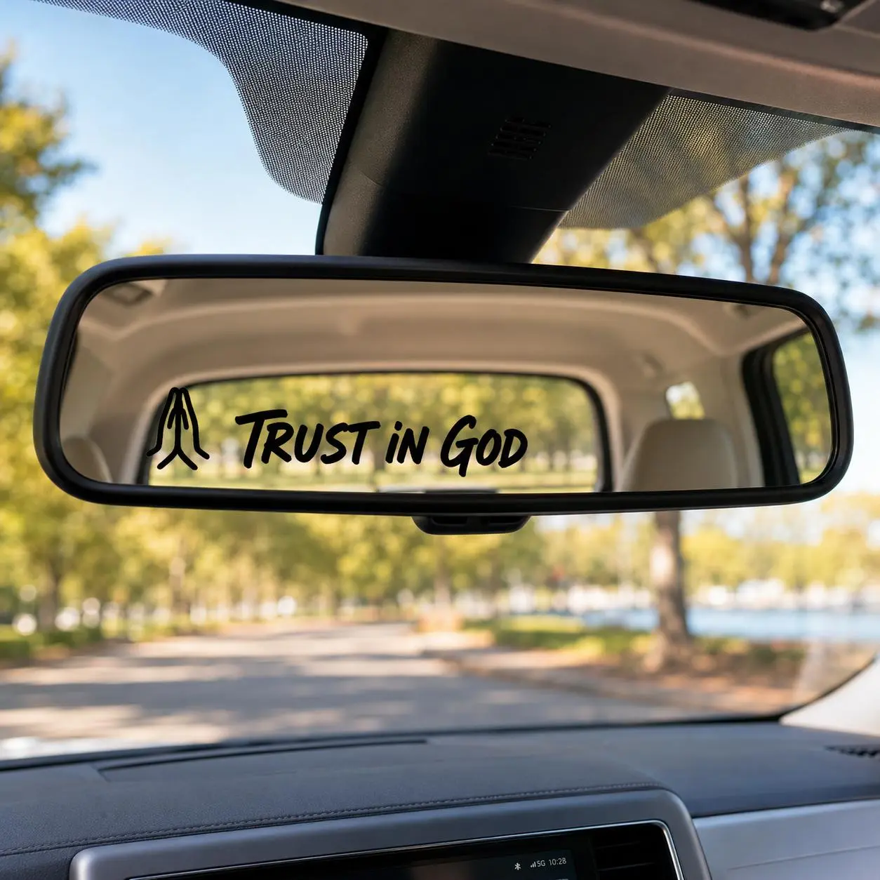Minimalist Religious Christian Car Decals (6-Pack) for Small Spaces, Dads, Friends - Faith Stickers for Rearview Mirror, Window