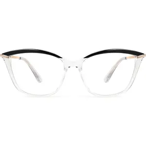 EyeconicFinds Blue Light Blocking Glasses Computer Glasses Women Men Cateye TR90 Frame B2772