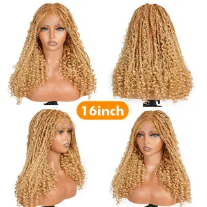 SuperNova #T274/614 16 Inch Full Lace Bohemian Box Braided Wig – Luxurious Synthetic Fiber with Knotless Braids, Offering a Natural and Comfortable Fit. High-Quality Craftsmanship for a Gorgeous Look, Versatile for Any Occasion #SummerVibes