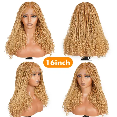 SuperNova #T274/614 16 Inch Full Lace Bohemian Box Braided Wig – Luxurious Synthetic Fiber with Knotless Braids, Offering a Natural and Comfortable Fit. High-Quality Craftsmanship for a Gorgeous Look, Versatile for Any Occasion #Halloween #DealsForYouDays