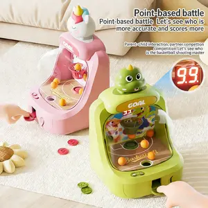 Mini Arcade Basketball Machine Coin Operated, Desktop Game for Kids Ages 3-12, Hand-Eye Coordination Toy, Party Gift for Boys & Girls