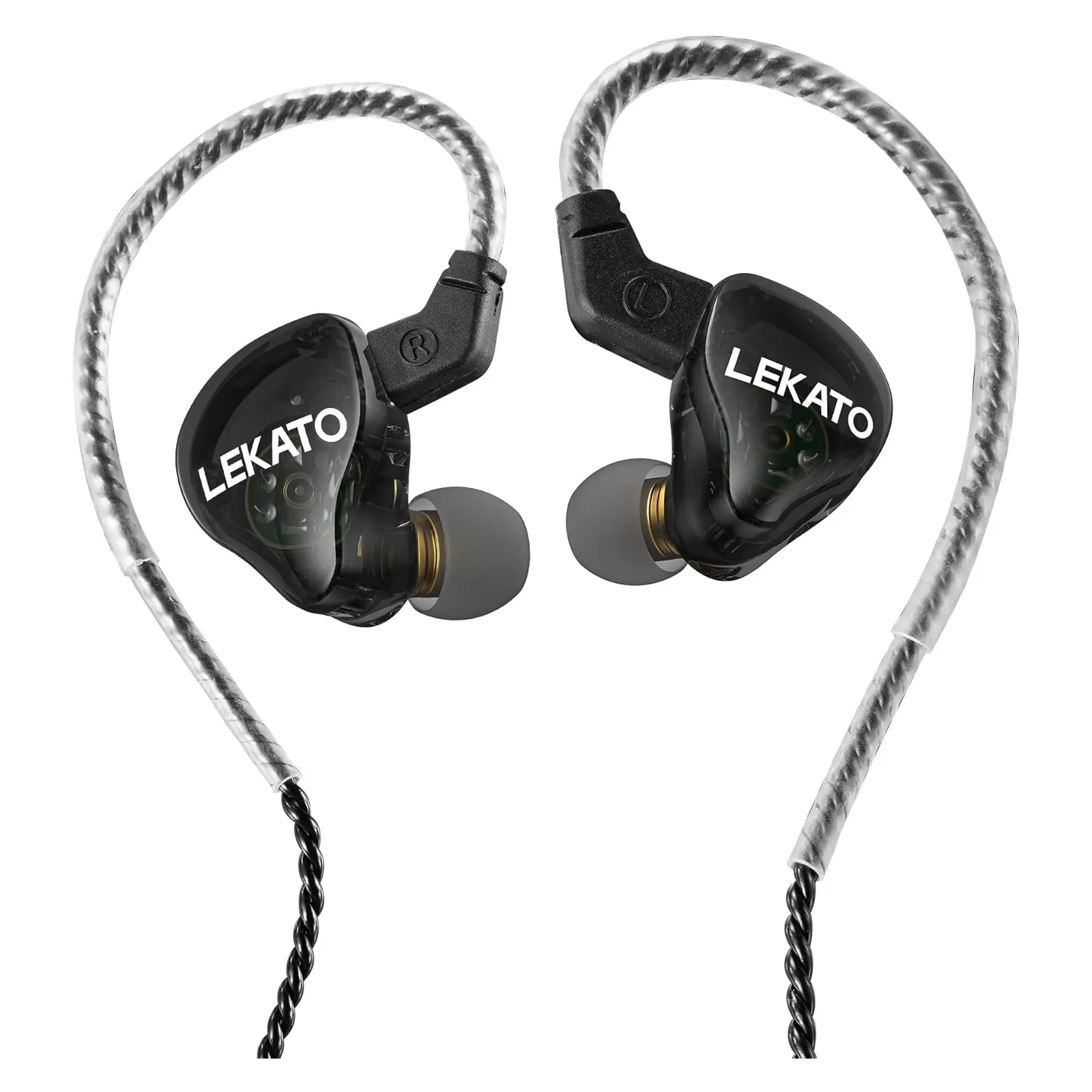 LEKATO H5 Headphones In Ear Monitors Hybrid Hifi IEM Earphones for Musicians Singers Detachable 2Pin Cable, 1BA+1DD, Wired Gaming Earbuds, Deep Bass Sound Isolating (Without Mic) H9 Triple Driver in Ear Monitors Headphones LEKATO PA-1 Guitar Headphone Amp