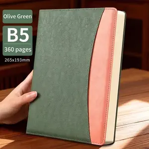 Ultra-Thick B5 Faux Leather Business Notebook, Durable Pattern Office Notebook, Ideal for Notes and Planning, Perfect for Work