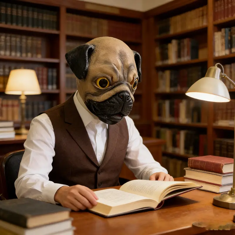 Thick Full Head Realistic Comfortable Latex Pug Dog Mask - Funny Comedy Animal Hat, Party Supplies, Halloween Cosplay Prop, Ideal Festive Event Gift, Accessories