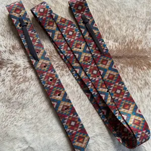 Colorful Southwestern Print Nylon Tie Strap and Off Billet Set for Western Saddle Girth