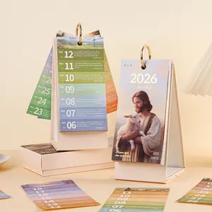2026 Bible Flip Calendar with 365 Days of Uplifting Christian Daily Bible Verse Planner - One-Way Page Turn Mechanism, Monthly Tabs & Daily Scheduling for Home, Office, School Organization - Perfect for DIY Craft & Spiritual Use, Desk Calendar