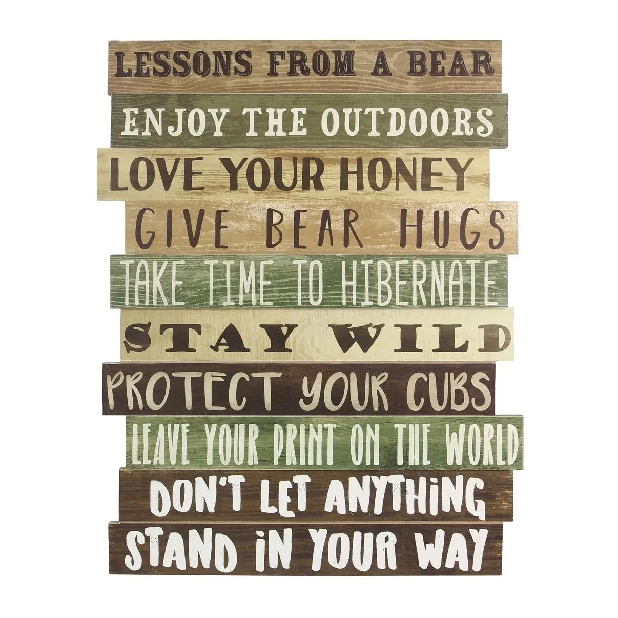 Young's Wood Lessons from a Bear Wall Sign