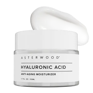 Asterwood Hyaluronic Acid Moisturizer - Anti-Aging, Wrinkle Reducing, Moisturizing, Hydrating - Fragrance-Free, Non-Comedogenic - 1.7 fl oz