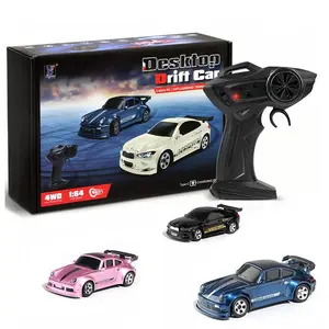 High-Performance Mini Drift Car,1/64 Scale 4WD, Precision Steering Servo, Rechargeable USB, thrilling Desktop Racer for Kids, Desktop Entertainment Toy,Exciting Gift for Kids and Beginners