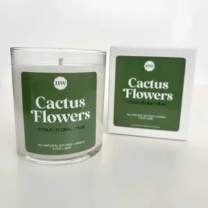 Single Wick Candle | Cactus Flowers