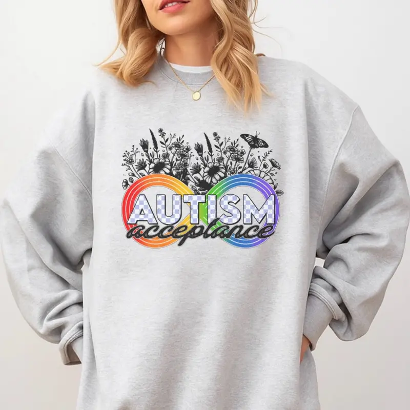 Autism Sweatshirt - Ash Grey Mama Jersey Fabric Sweatshirt, Autism Mama, Autism Awareness