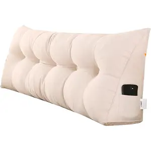 Triangular Wedge Pillow headboard California  Size for Couch Large headboard Pillow with Removable Cover  Rest Pillows for Sitting up in Bed