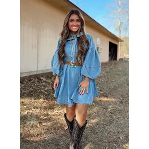 The Puff Denim Dress