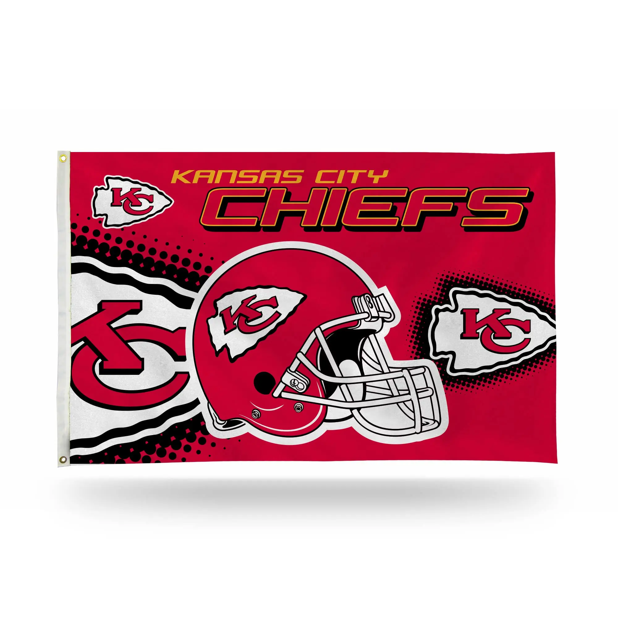 Kansas City Chiefs Sports Collectible Flag - 90x150cm/3x5ft, Lightweight Weatherproof Garden Banner, Team Logo Backdrop, Indoor-Outdoor Party Gift for Diehard Football Fans