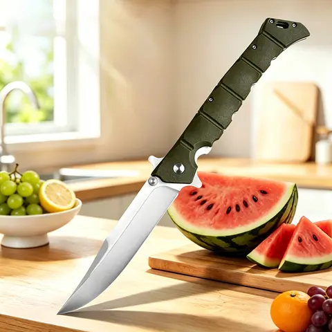 Home-Use Kitchen Knife - Ergonomic Handle Kitchenware, Single Blade for Cutting Fruit Slices