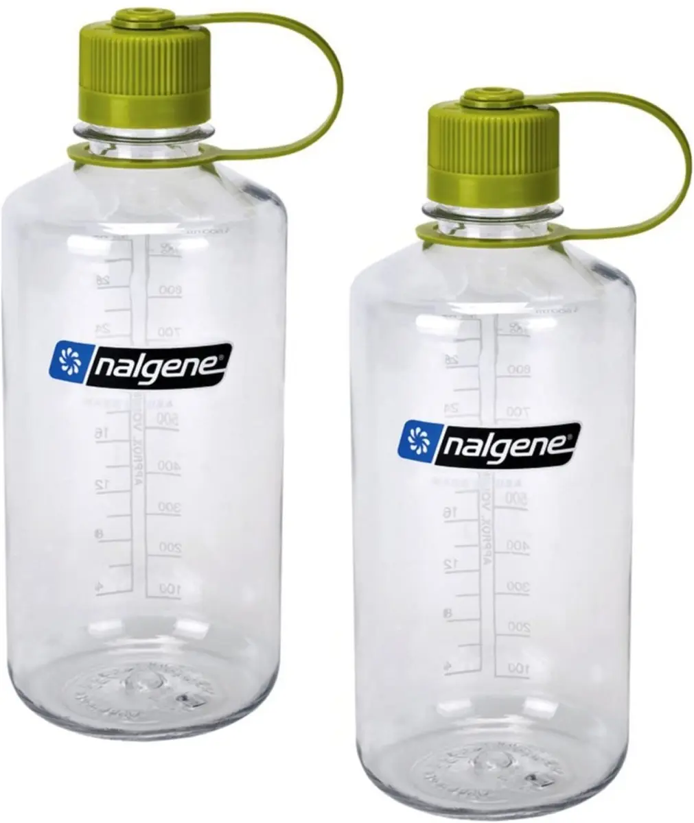 Nalgene 341965 Narrow Mouth Sustain Bioplastic Water Bottle - 1 Qt Airtight, Anti-Leak, Hygienic, Portable Reusable Washable Logo Drinkware for Kitchen Use, Logo Water Bottles, Airtight Water Bottles