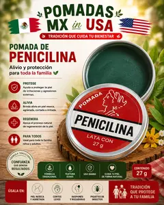 Mexican Penicilina. It is a cosmetic ointment that helps cure many infections in the skin. Skincare Moisturizers balm