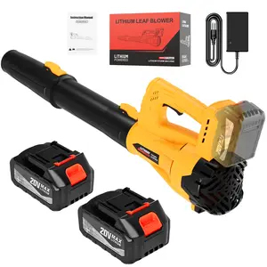 Cordless Leaf Blower with Two Batteries & Charger Powerful 20V  Battery Lightweight  for Lawn Care Patio Snow Dust Blowing Leaves