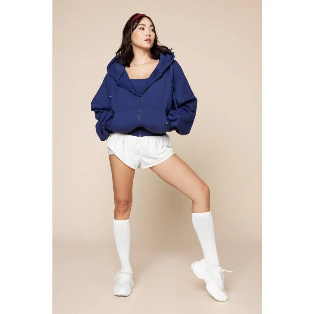 Zip Cloud Hoodie - Sapphire (with toggles)