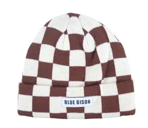 Checkered Browns Cuff Beanie