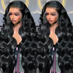 13x6 13x4 Body Wave Lace Front Wigs Human Hair Pre Plucked 180% Density 360 HD Transparent Glueless Lace Frontal Wigs with Baby Hair for Women