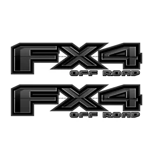 FX4 Off Road Grey Decal Replacement Sticker / Black Metallic