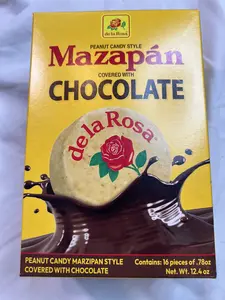 De la Rosa Mazapán de Chocolate Peanut Candy Style Covered with Rich Chocolate 16 Pieces 12.4 oz Perfect for Gifting and Everyday Enjoyment