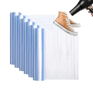 Shoe Shrink ap Bags, 11x19 Inches PVC Heat Shrink Plastic Sneaker Wrap Bags for Shoe Storage - Keep Dust & Yellowing Away for Men & Women.