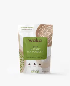 Waka Instant Green Tea Mix - 100% Tea Leaves, No Additives, Unsweetened Tea Powder for Easy and Quick Hot or Iced Teas (4.5oz) Beverage Natural