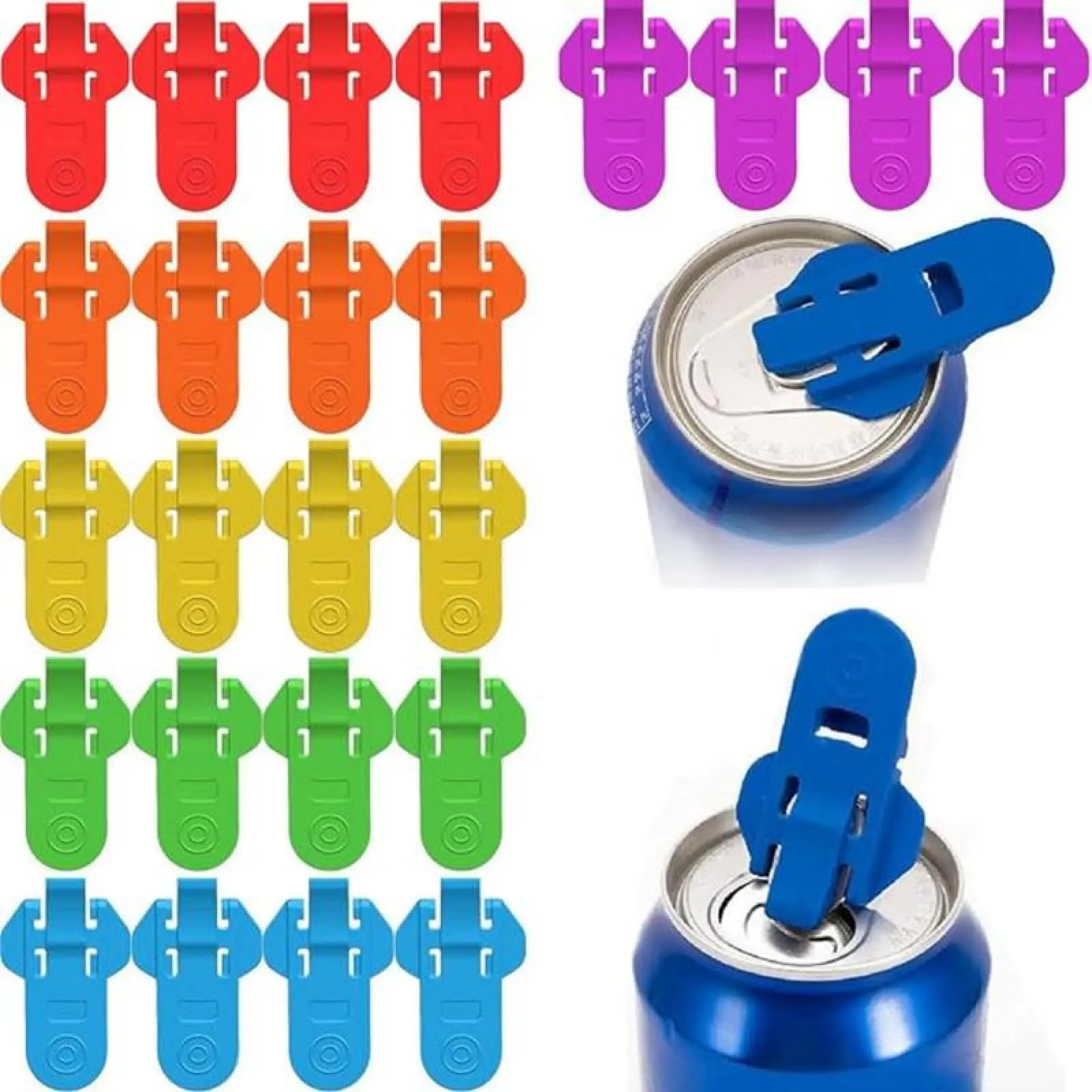 Random Color Manual Can Opener, 12/24pcs/set Leakproof Soda Tab Lifts, Works on Beer, Soda & Aluminum Cans, Drinkware Accessories, Kitchen