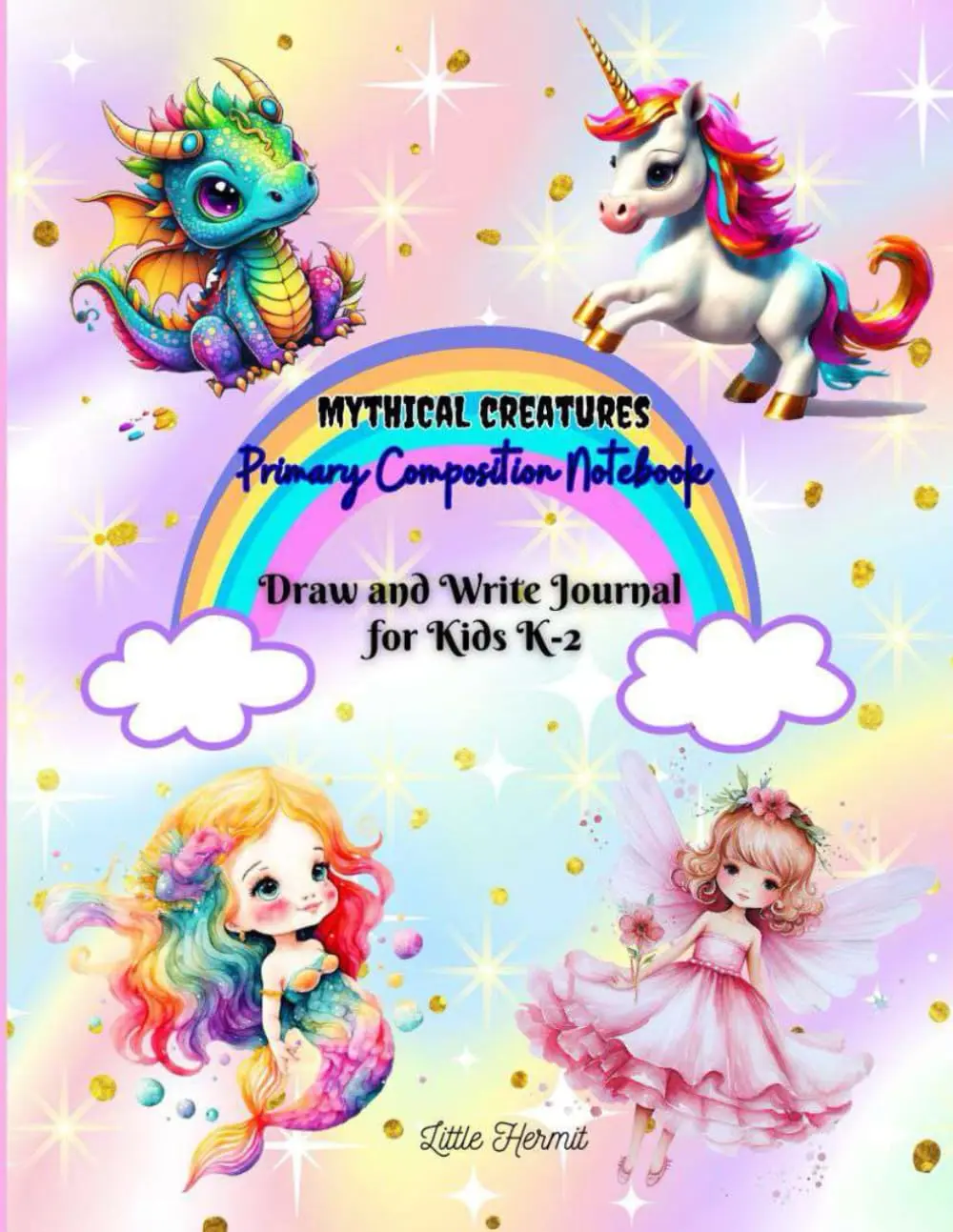 Mythical Creatures Primary Composition Notebook: Draw & Write Journal for Kids K-2