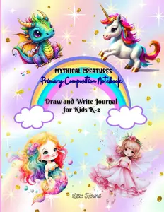 Mythical Creatures Primary Composition Notebook: Draw & Write Journal for Kids K-2